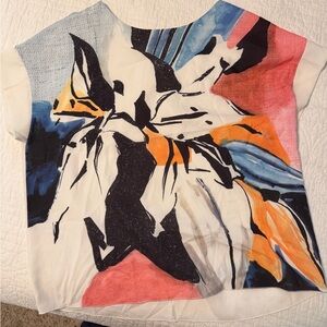 Zara Multicolor Abstract Blouse
